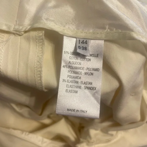 Blumarine dress pants trouser nwot Italian 44 strait Crystal button 8